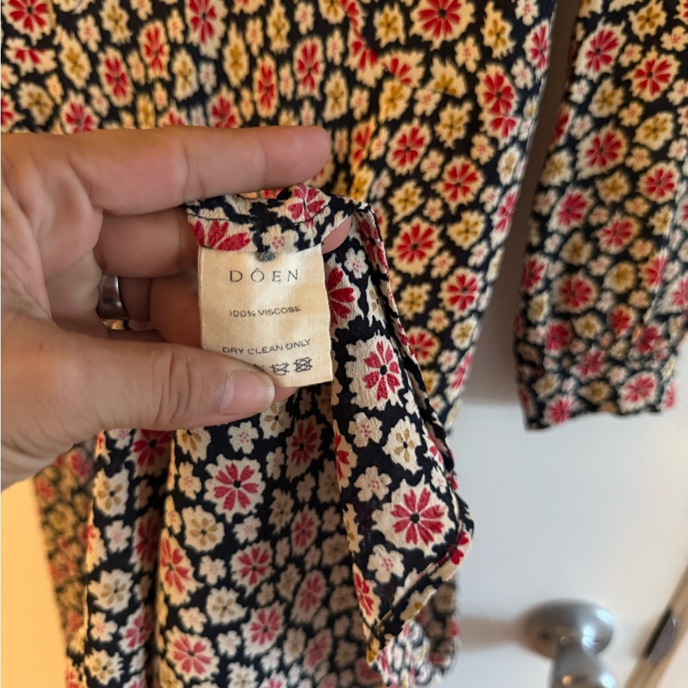 Doen Charleston Maxi Dress in Navy Bellflower Blossom Floral - Picture 13 of 13